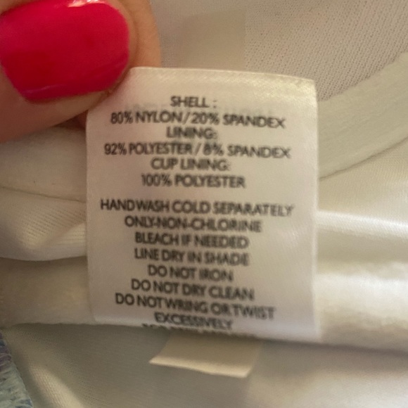 Shade & Shore Women’s Bikini Top Light Lift Tie Back Purple & Blue 32B - Picture 5 of 8